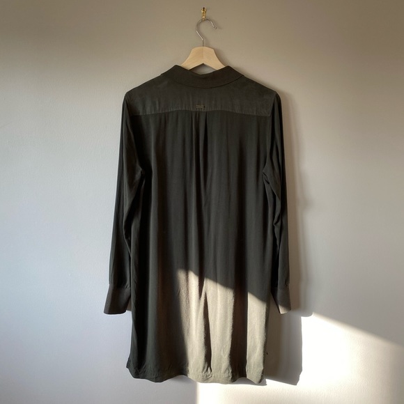 Sandwich_ Olive Collared Shirt w/ Cuffs, Tunic - Picture 4 of 8